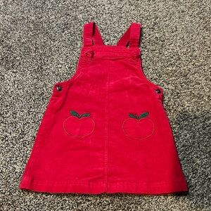 Isaac Mizrahi Red Kids Dress with Apple Embroidery